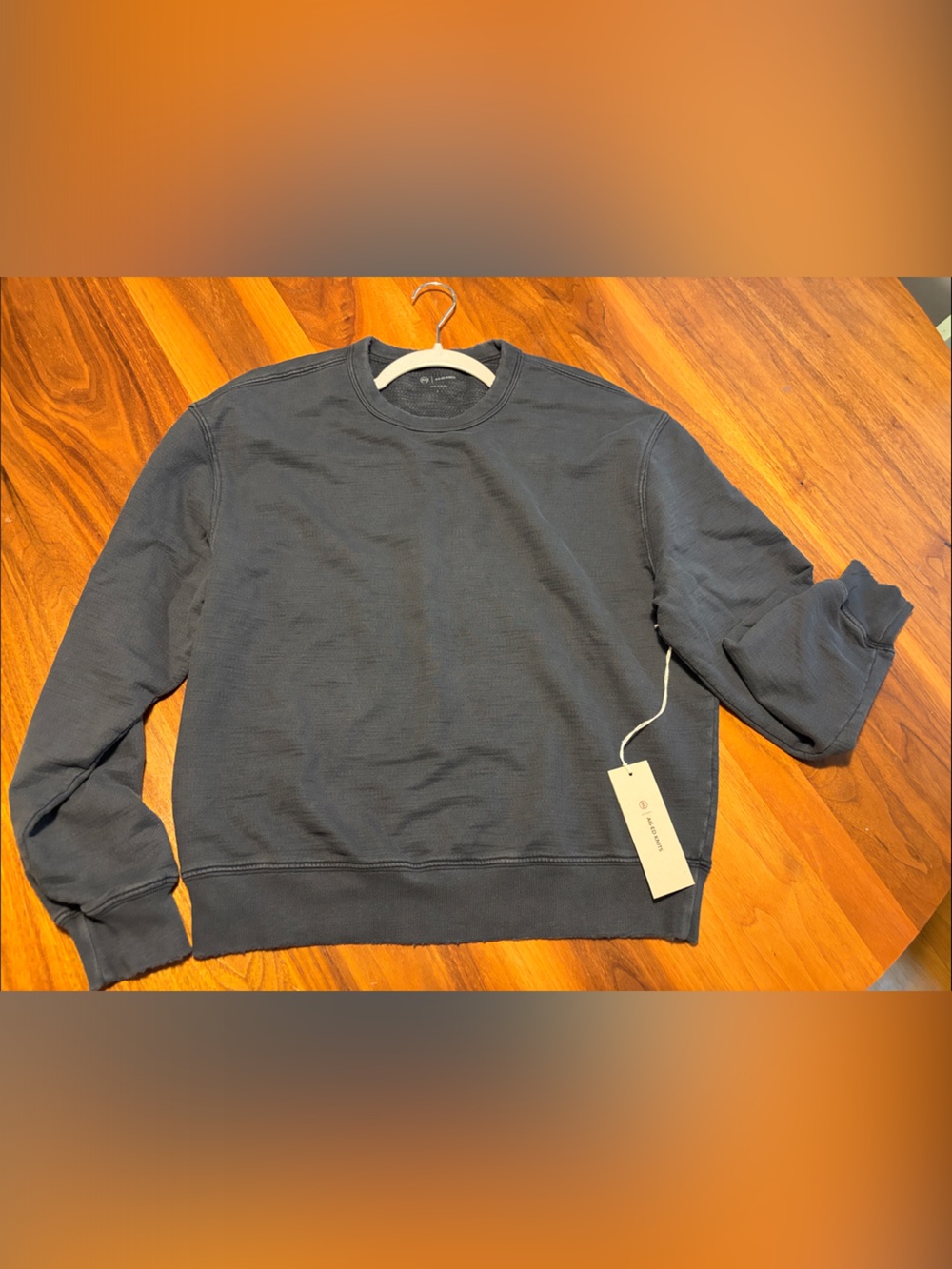 NWT AG Women’s Faded black Vintage-feel Crewneck Sweater - Charcoal